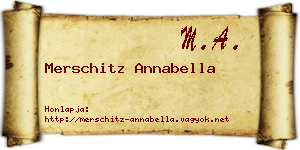 Merschitz Annabella névjegykártya